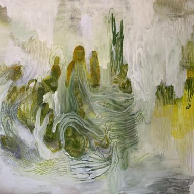 Mystics, akryyli kankaalle, acrylics on canvas, 120 x 160 cm