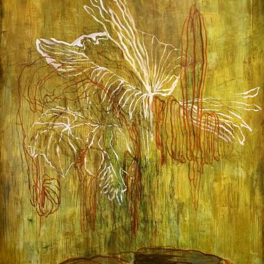 Elements of Healing, akryyli kankaalle, acrylics on canvas, 130 x 120 cm
